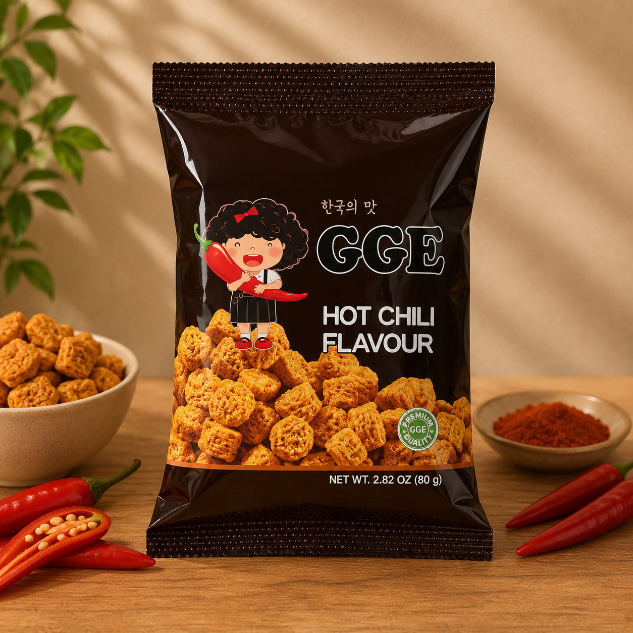 GGE Wheat Crackers – Hot Chili Smag GGE Wheat Crackers – Hot Chili Smag 15x80g - Billede 1