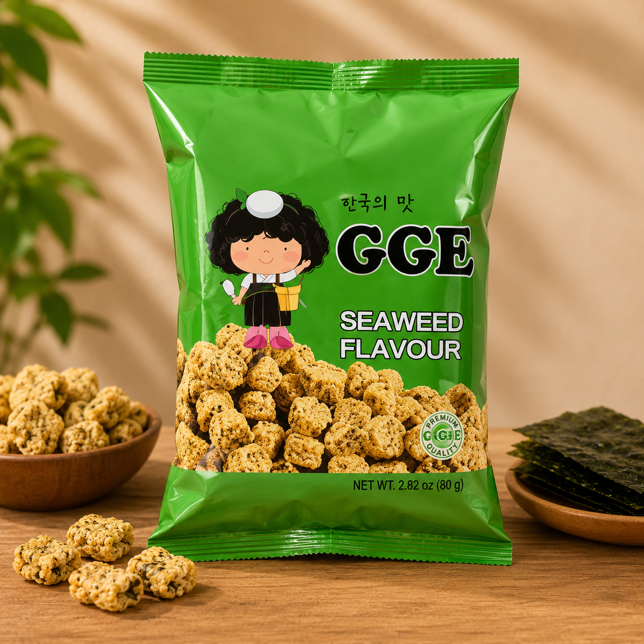 GGE Wheat Crackers – Seaweed Smag GGE Wheat Crackers – Seaweed Smag 15x80g - Billede 1
