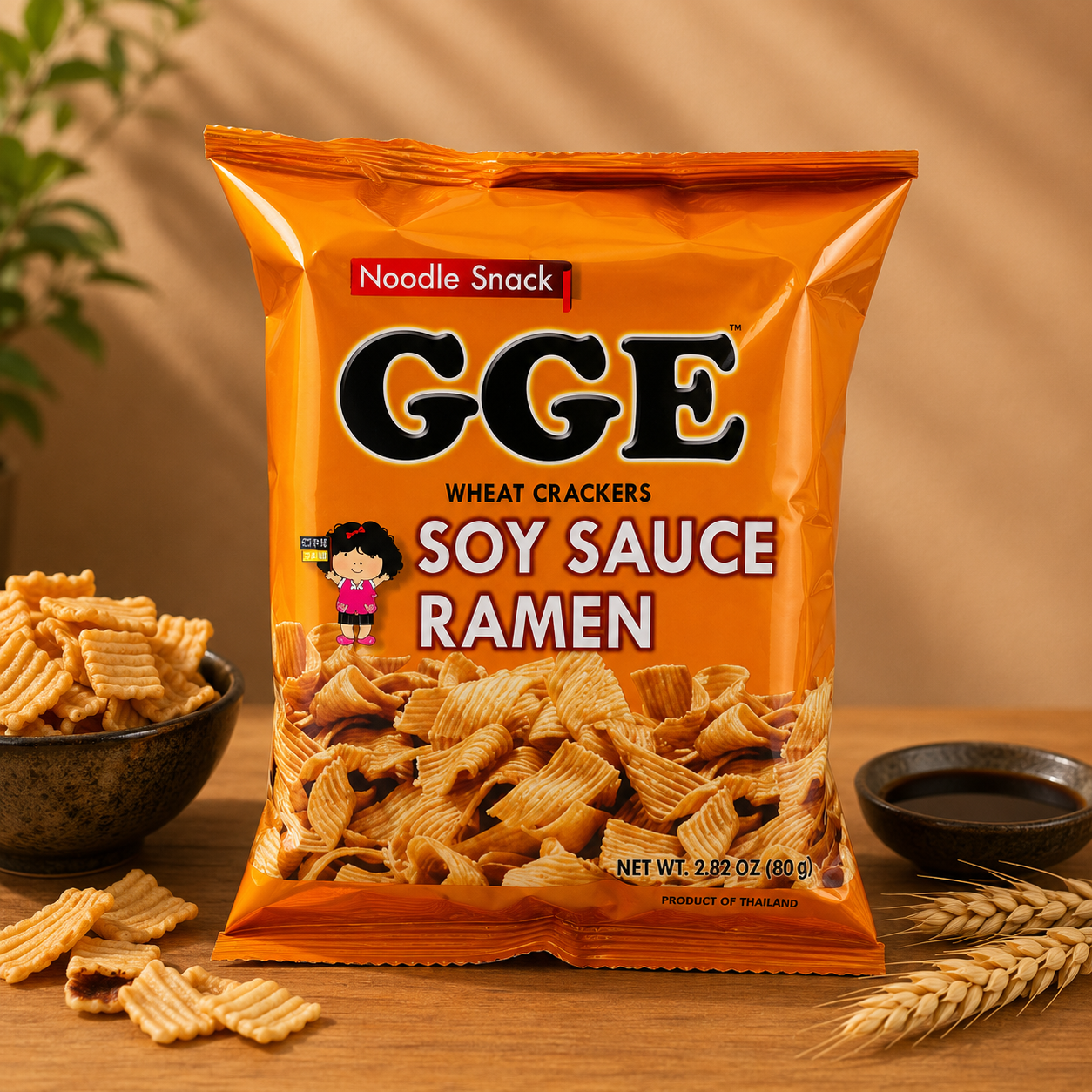 GGE Wheat Crackers – Soy Sauce Ramen Smag GGE Wheat Crackers – Soy Sauce Ramen Smag 15X80 - Billede 1