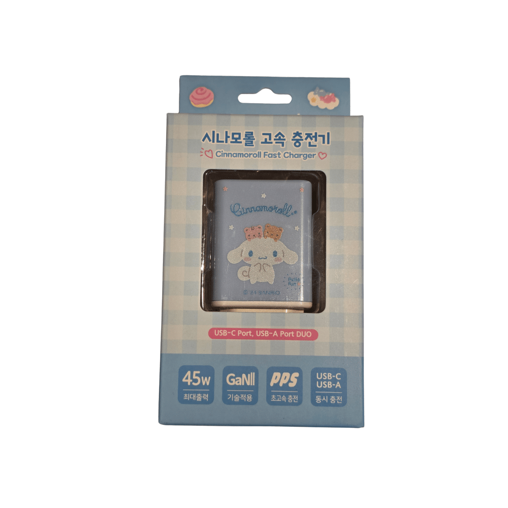 100 Cinnamoroll 45W GaN Hurtigoplader USB-C/USB-A - Billede 1