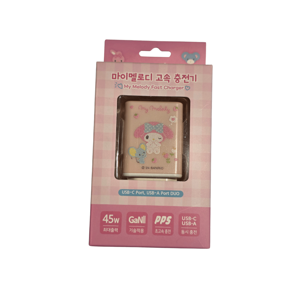 107 My Melody 45W GaN Hurtigoplader USB-C/USB-A - Billede 1
