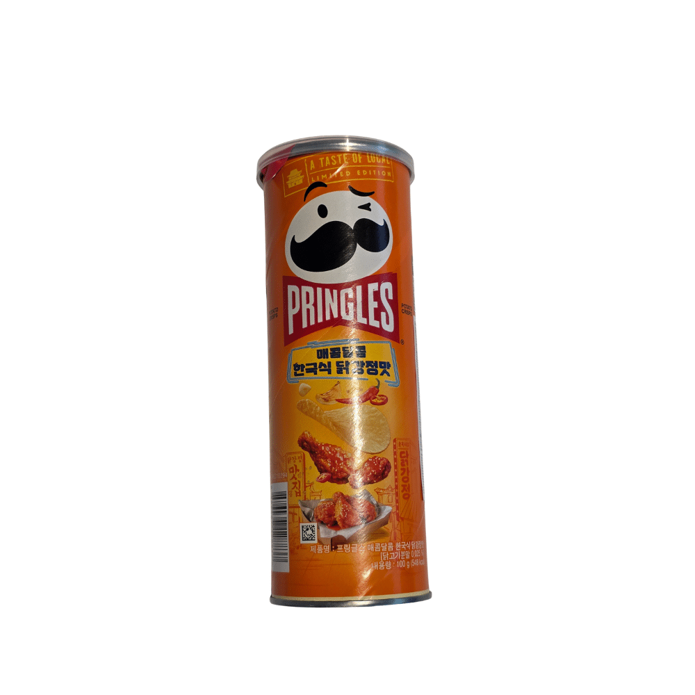 33- Pringles Sweet N Spicy Korean Fried Chicken 100 g Pringles Sweet N Spicy Korean Fried Chicken 100 g - Billede 1