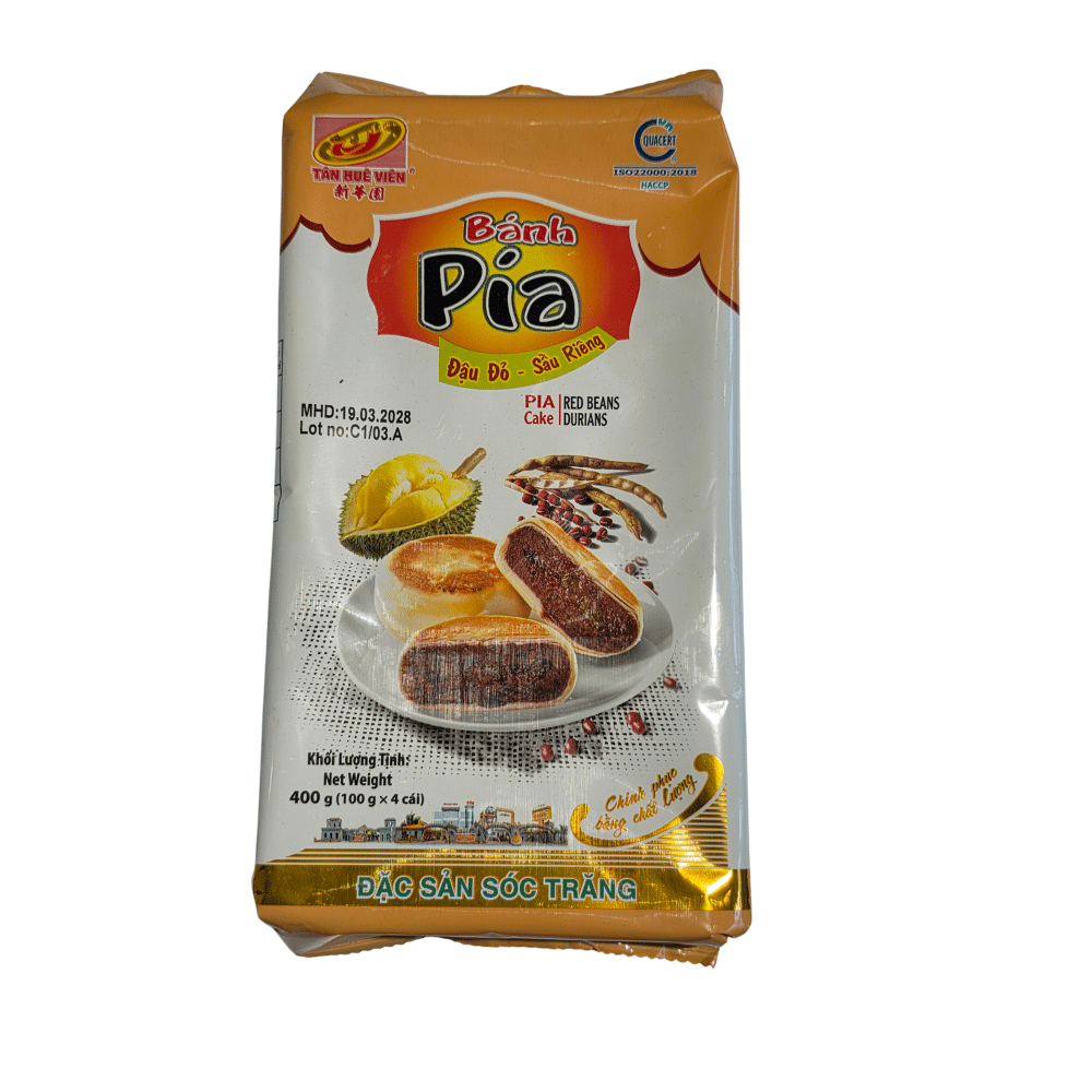 37 THV Vegetarisk Pia-kage med Røde Bønner og Durian 400 g - Billede 1
