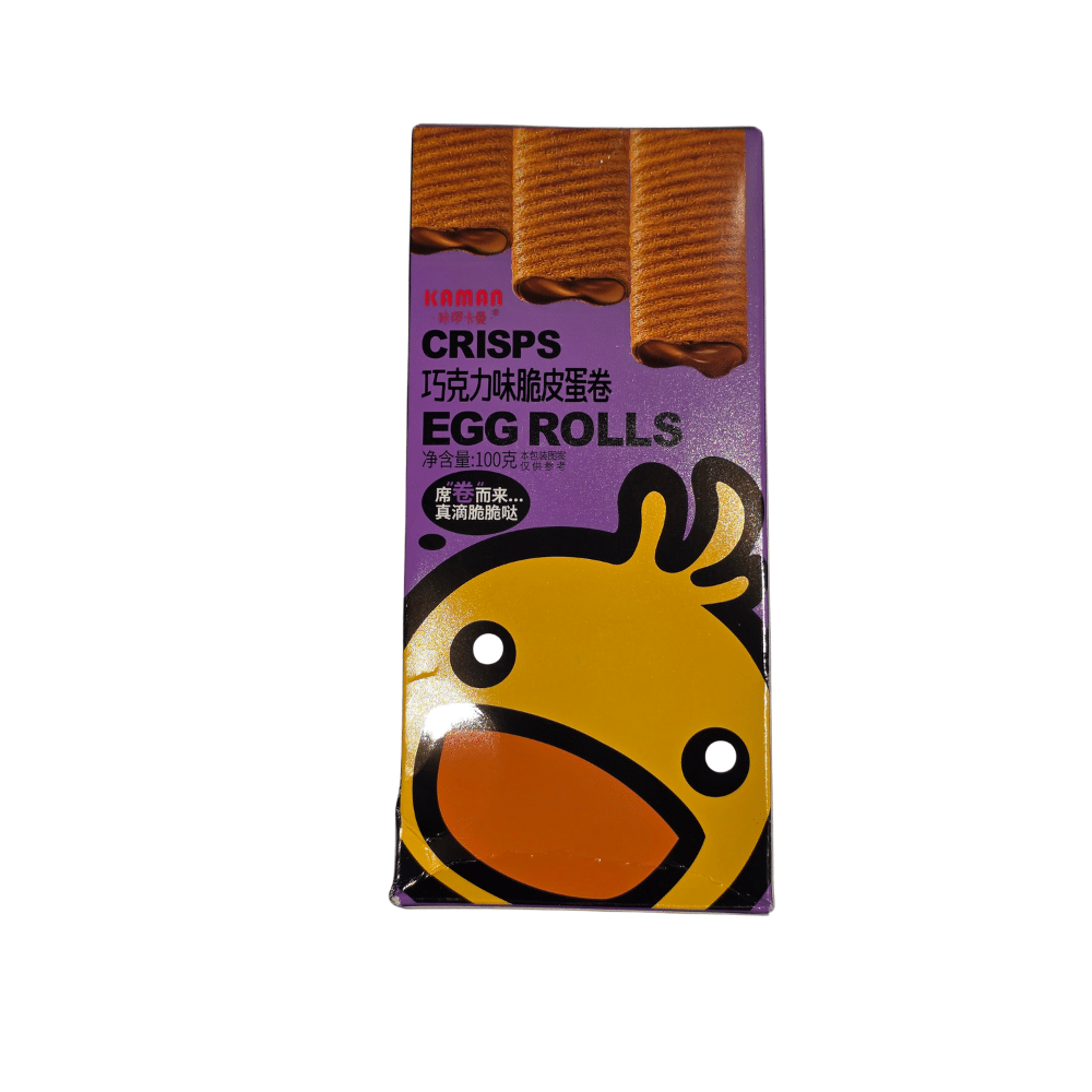 45 Kanman Crisps Egg Rolls Chokolade 100 g - Billede 1