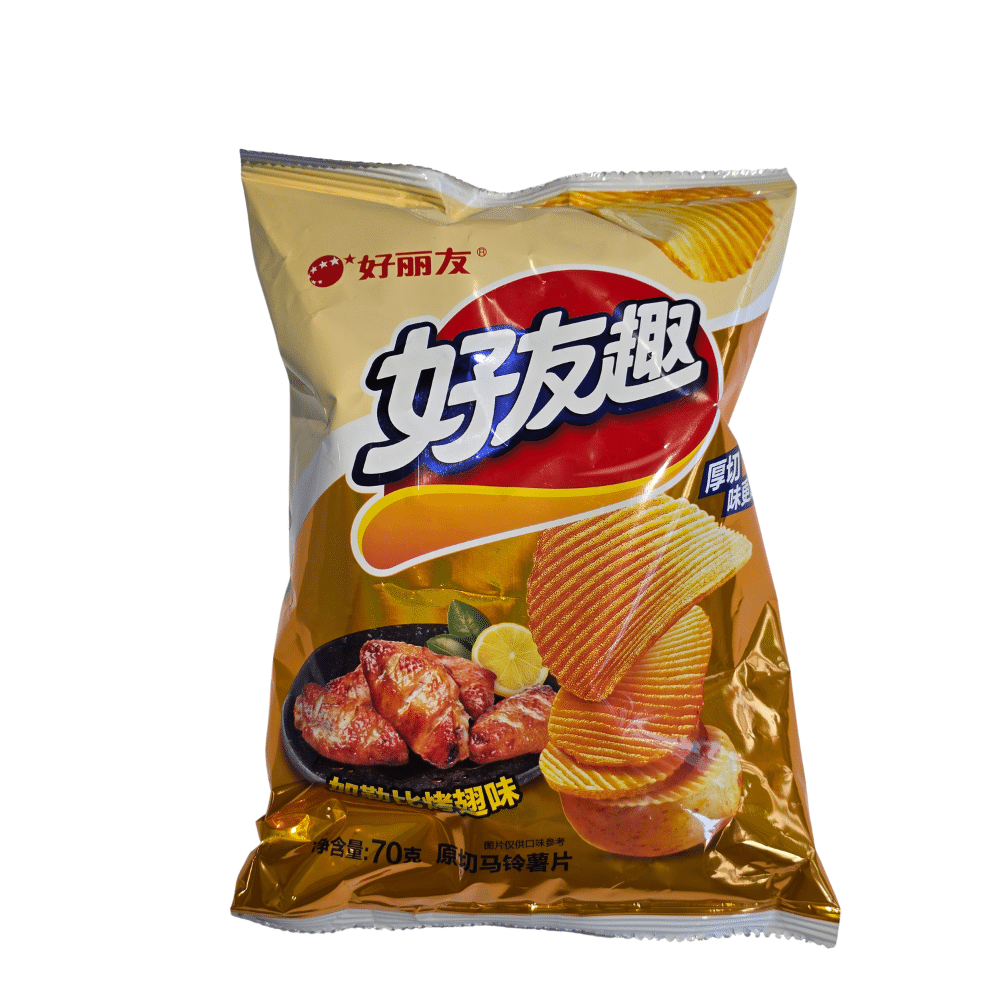 8 Orion Kartoffelchips - grillede kyllingevinger 70 g - Billede 1