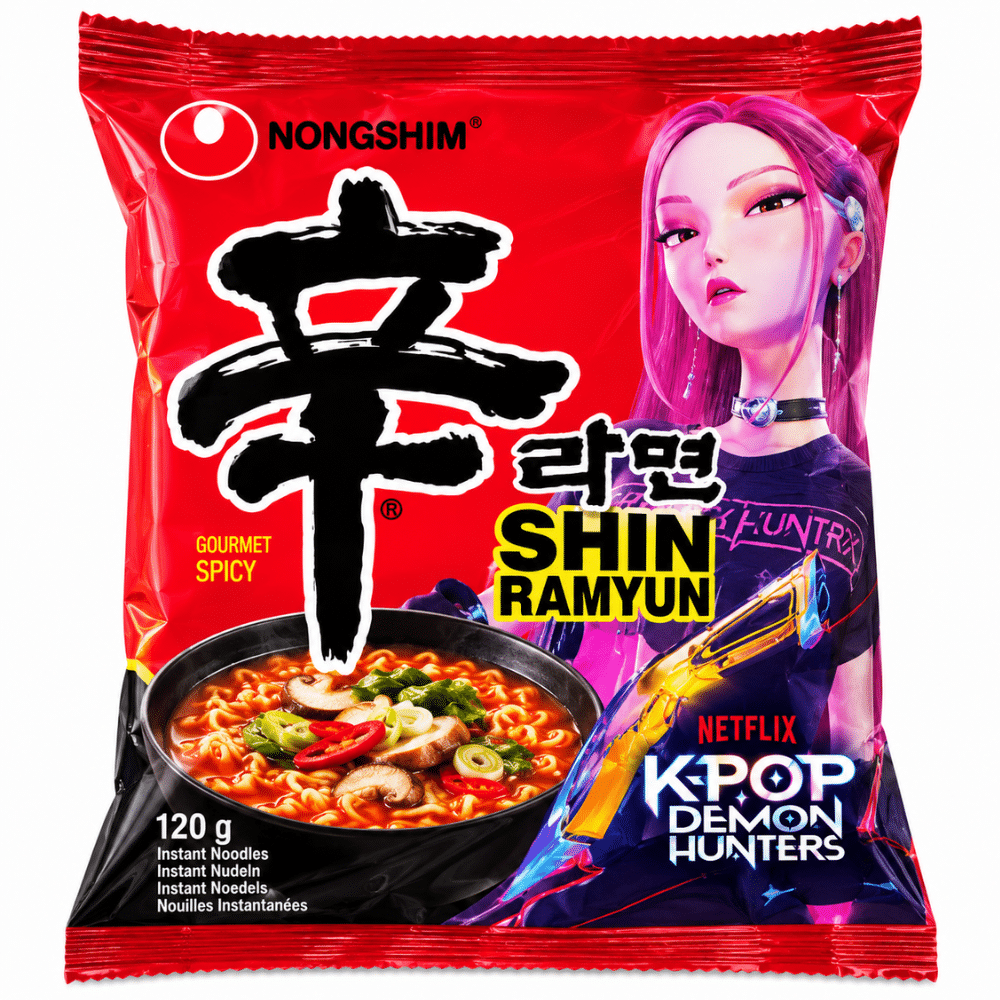 Nongshim Shin Ramyun K-Pop Demon Hunters 120 g Nongshim Shin Ramyun K-Pop Demon Hunters 120 g - Billede 1