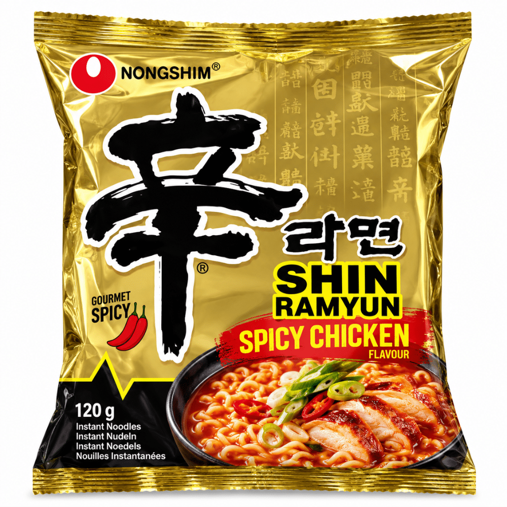 Nongshim Shin Ramyun Spicy Chicken 120 g Nongshim Shin Ramyun Spicy Chicken 120 g - Billede 1